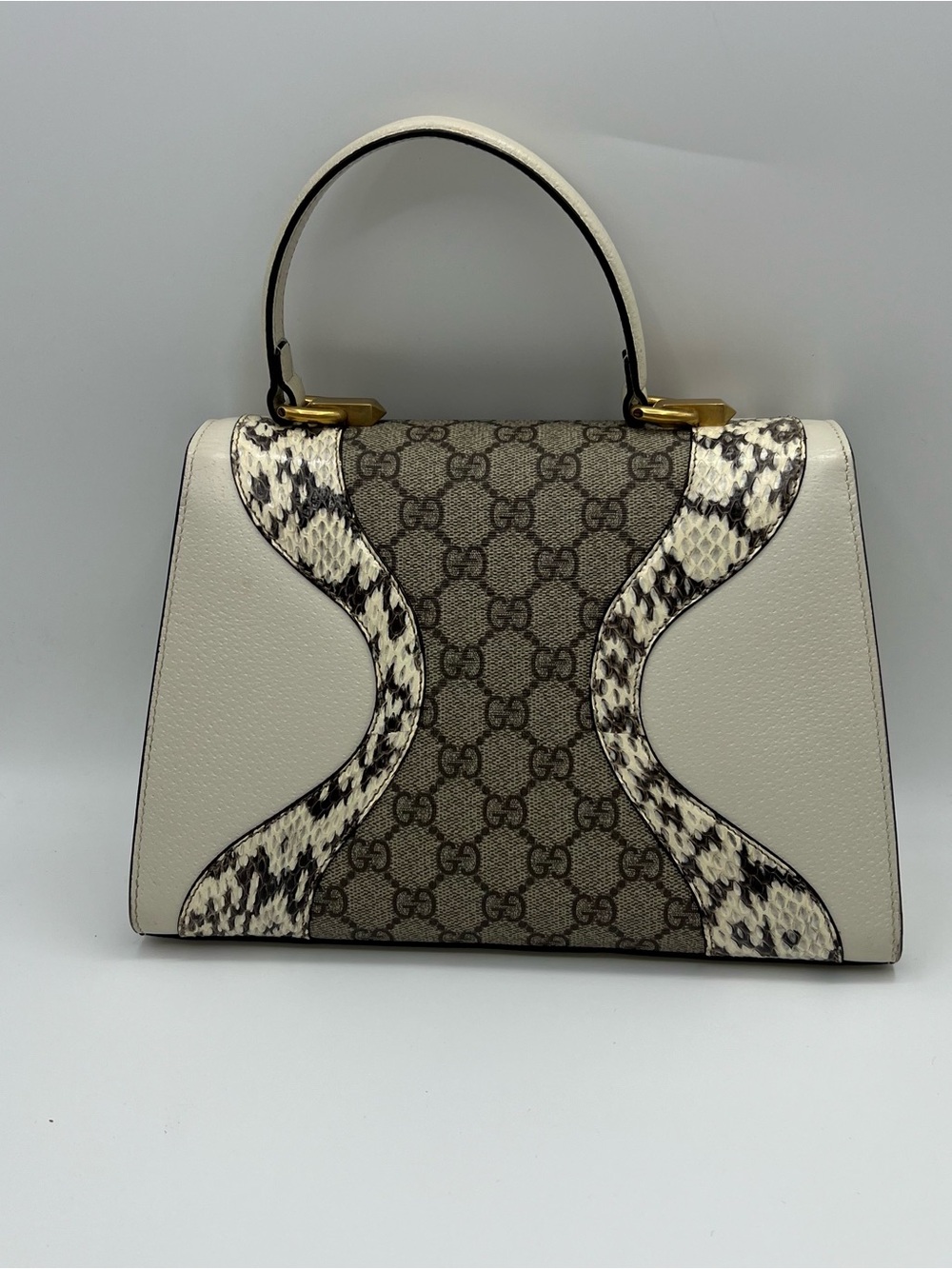 Gucci Osiride Top-handle Crossbody in beige Python&calfskin&canvas gold hardware - Picture 2 of 16